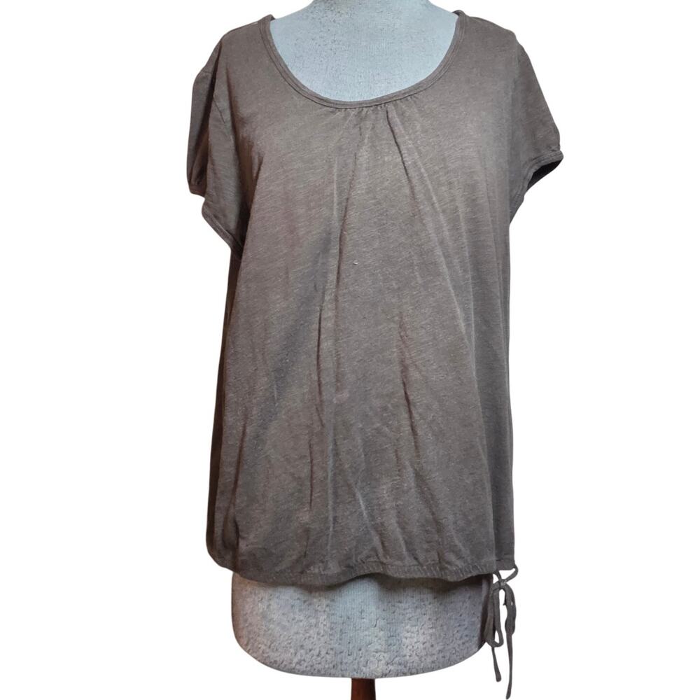 Brown Short Sleeve Cotton Blend Tee Size XL